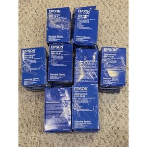 Lot Of 34 New Genuine Epson ERC-38 B  Ink Ribbons